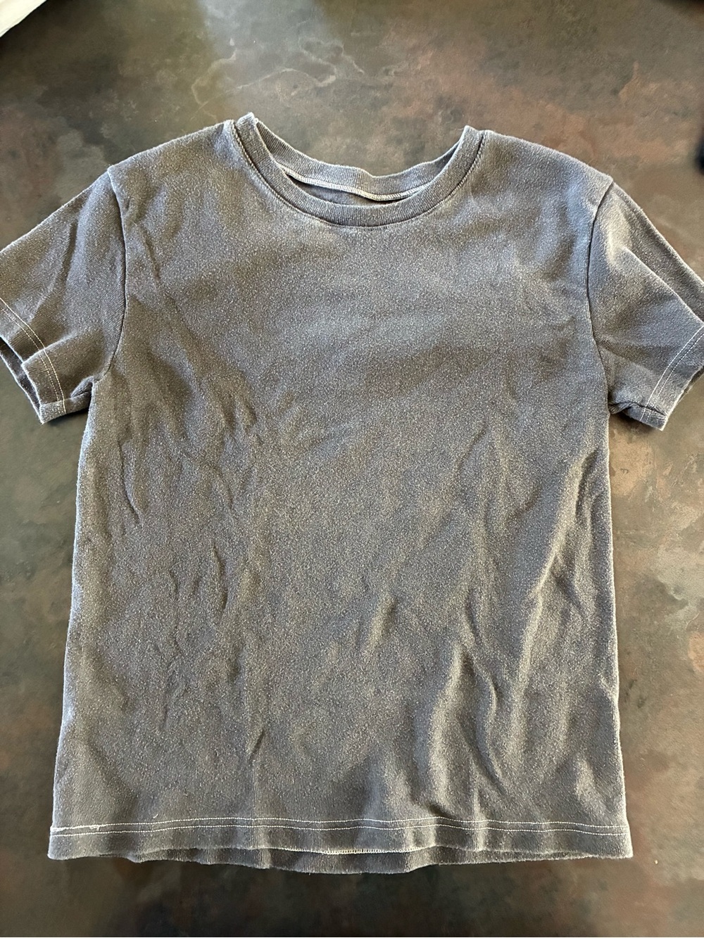 Classic Crewneck Short Sleeve T-Shirt - Washed Charcoal - Brandy Melville